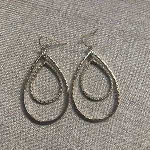 Gold and rhinestone statement earrings